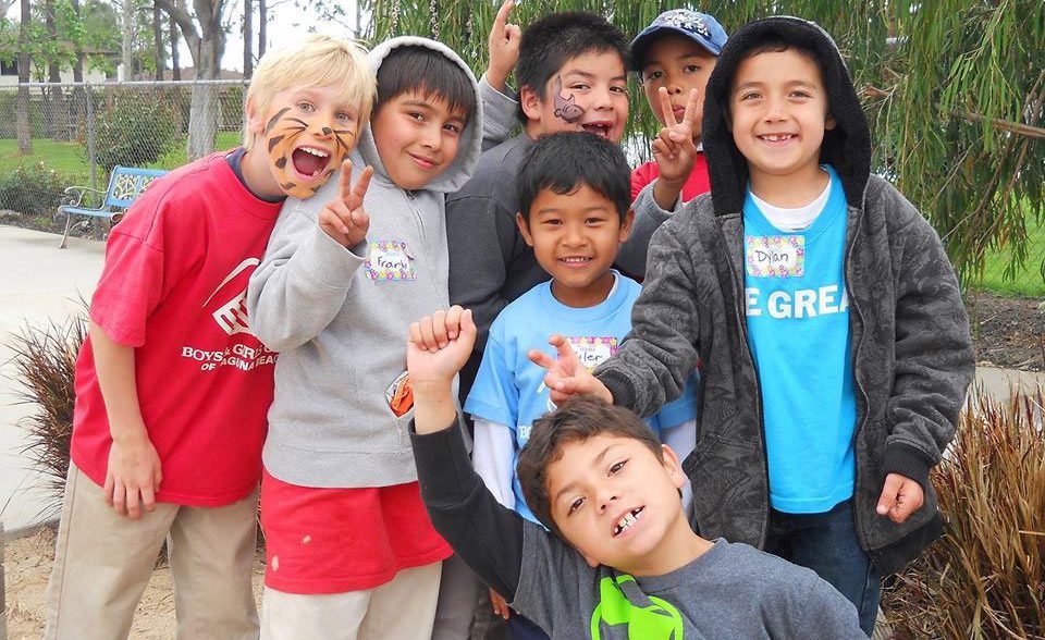 Group of children posing for the camera at the El Toro Park playground area